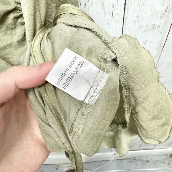 Princess Polly Dress Women Sz 6 Jada Mini Halter Neck Strapless Green Ruffled - Picture 2 of 5